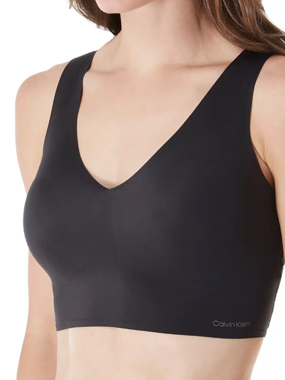 Calvin Klein Invisibles Lightly Lined V-Neck Bralette – Black – XS-NWT